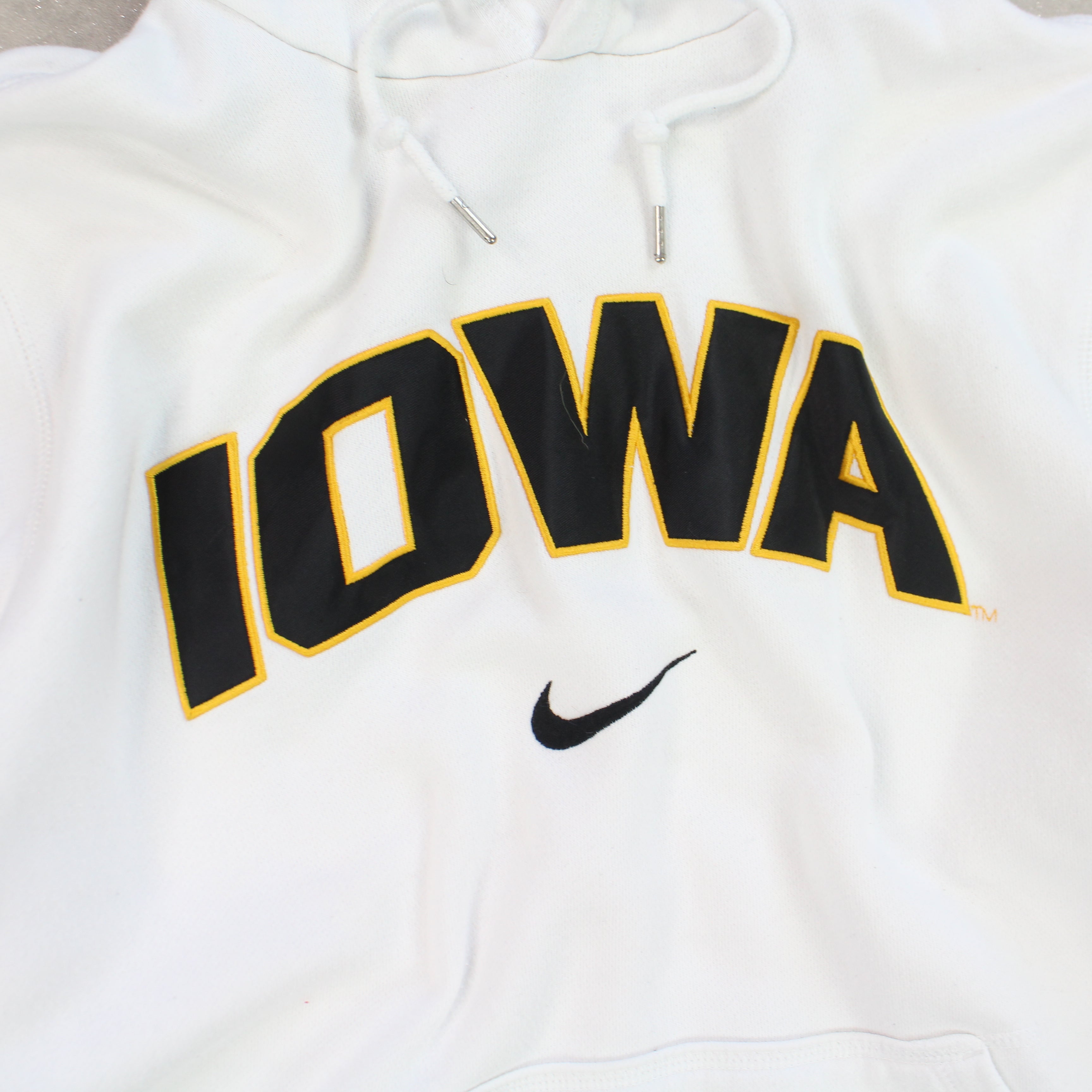 RARE 2000s  ‘Iowa’ Hoodie White-OSI