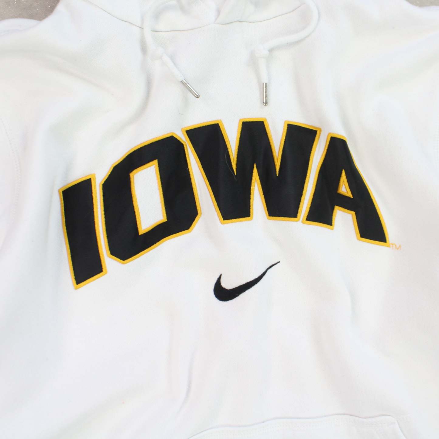 RARE 2000s  ‘Iowa’ Hoodie White-OSI