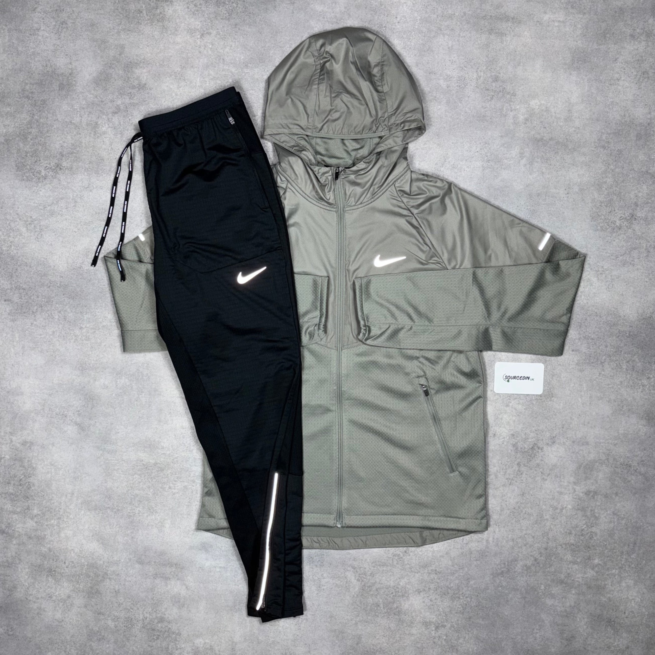 Sphere Miler Repel Jacket Jade Green & Black Phenom Bottoms Set-OSI