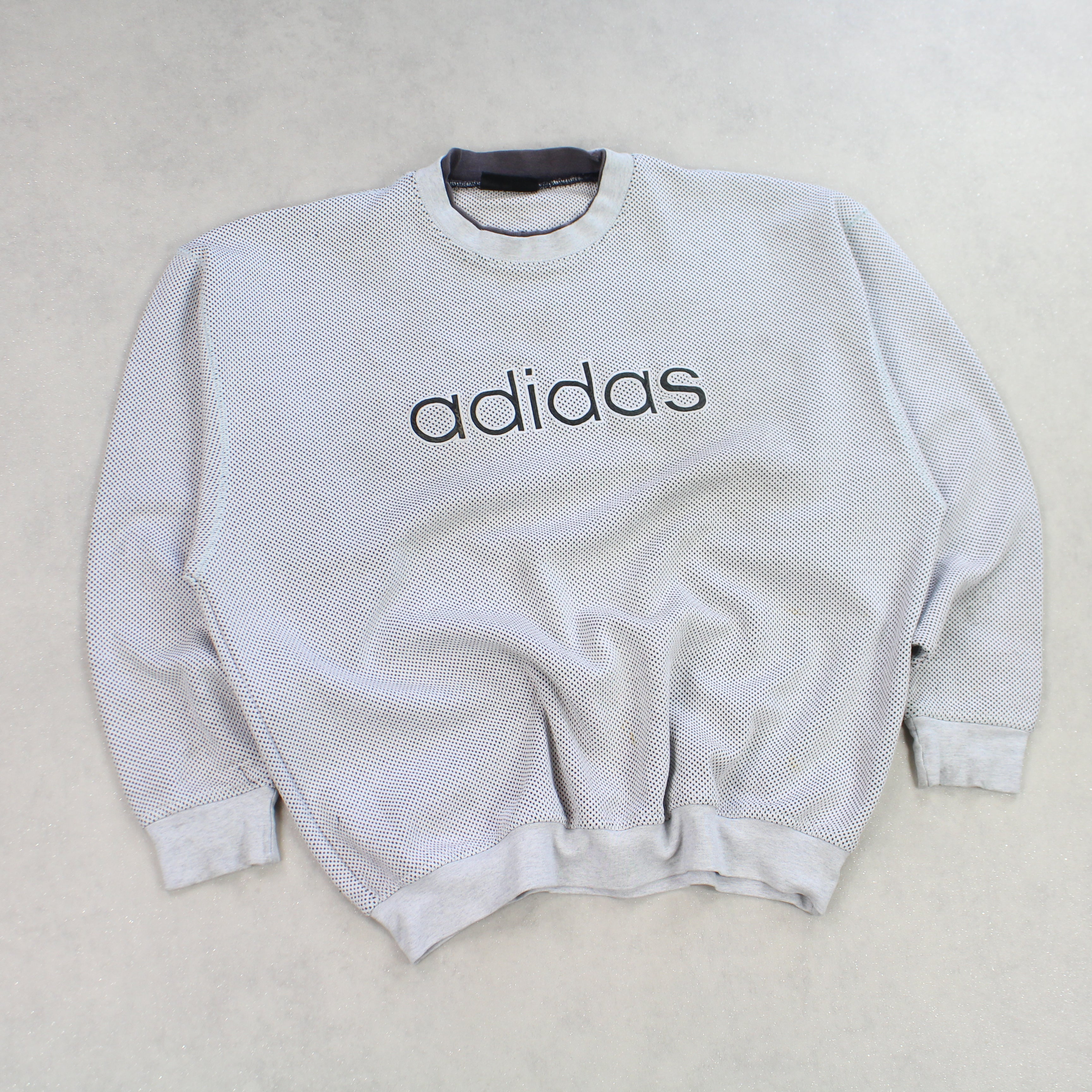 RARE 1990s Spell Out Sweatshirt Grey-OSI