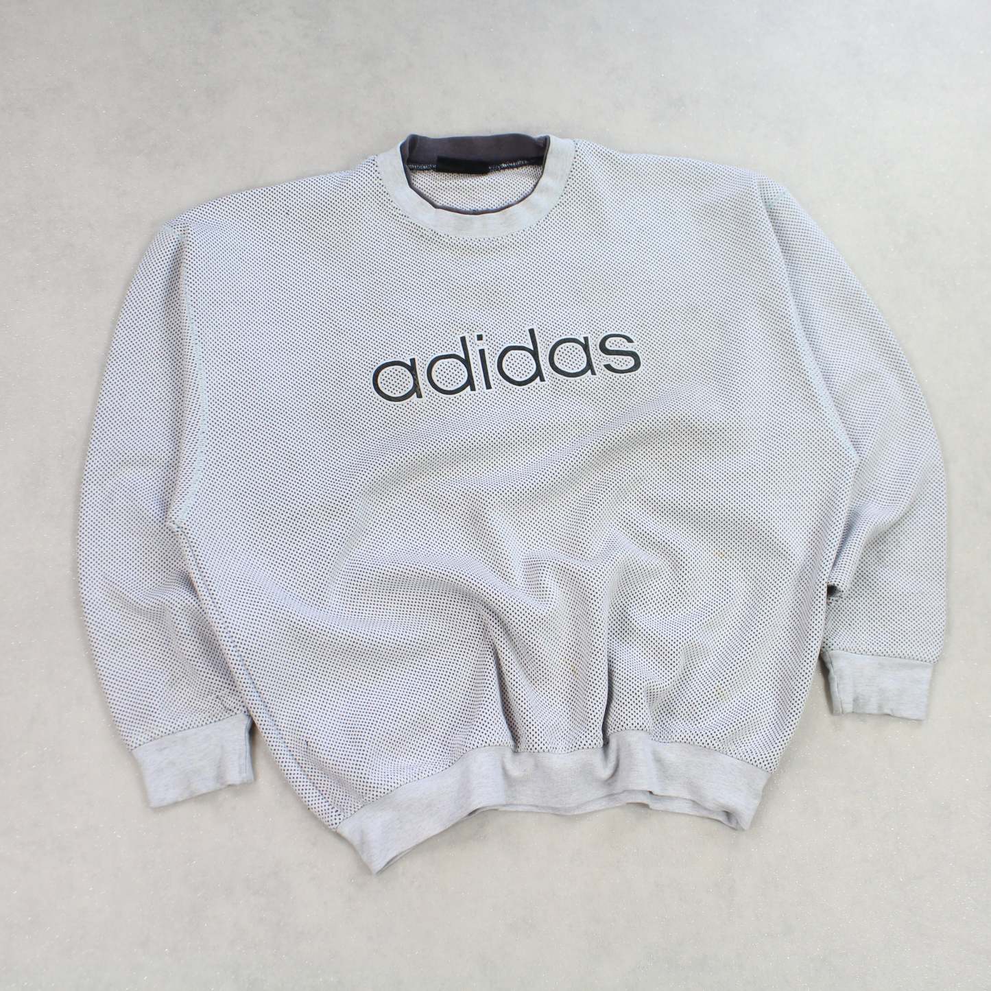 RARE 1990s Spell Out Sweatshirt Grey-OSI