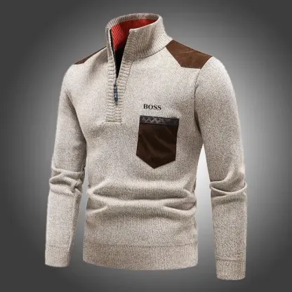 Suéter grosso masculino com gola alta-OSI