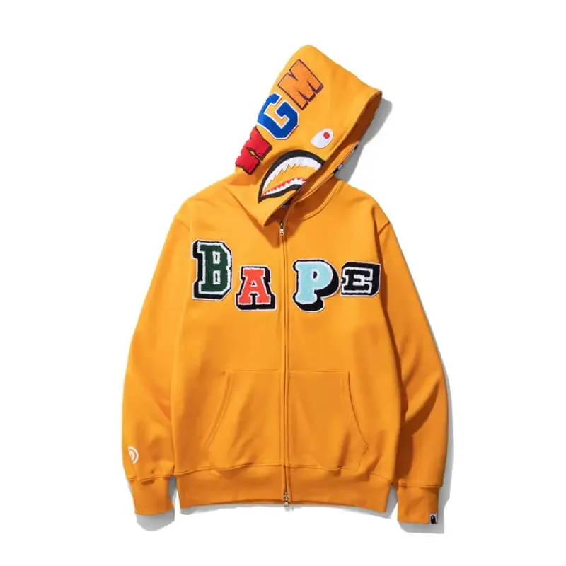 A Bathing Ape Letters  Shark Hoodie-OSI
