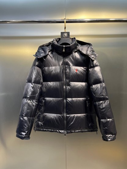 Polo Ralph Lauren Black Shiny Down Puffer Jacket