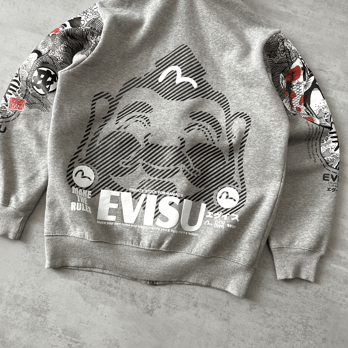 RARE 1990s zip heavyweight emboredired hoodie-OSI