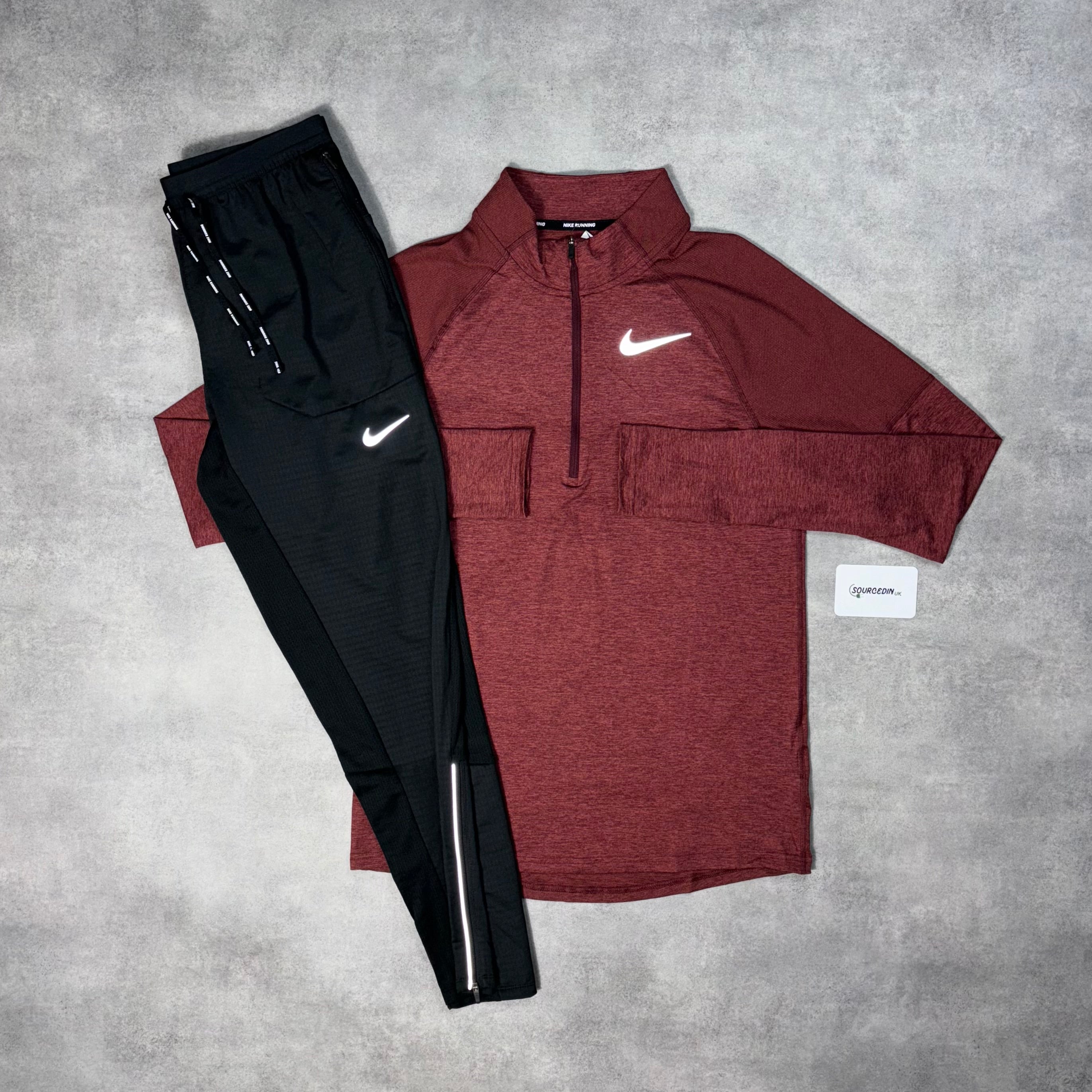 Element 1/4 Zip Burgundy & Black Phenom Bottoms-OSI