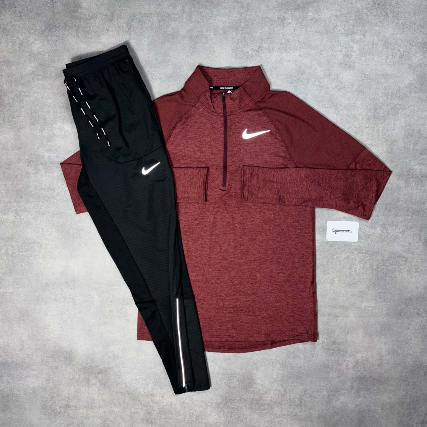 Element 1/4 Zip Burgundy & Black Phenom Bottoms-OSI