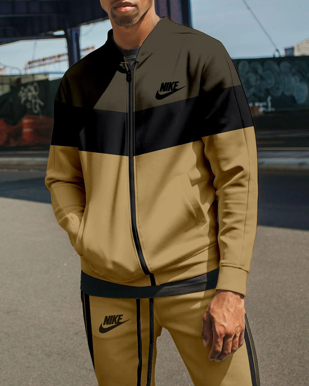 Men's Color Contrast Tracksuit-OSI