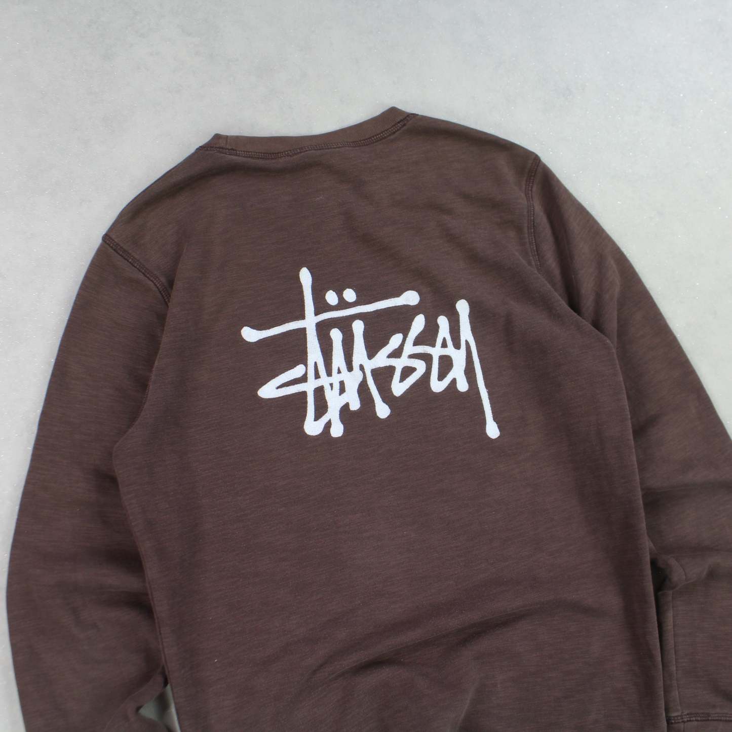 SUPER RARE 2000s Stüssy Sweatshirt Brown-OSI