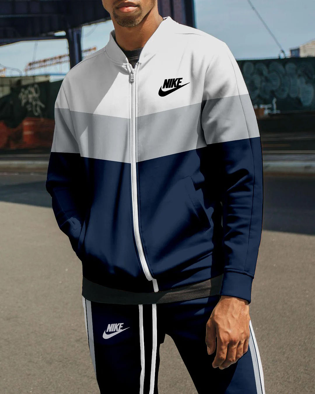 Men's Color Contrast Tracksuit-OSI