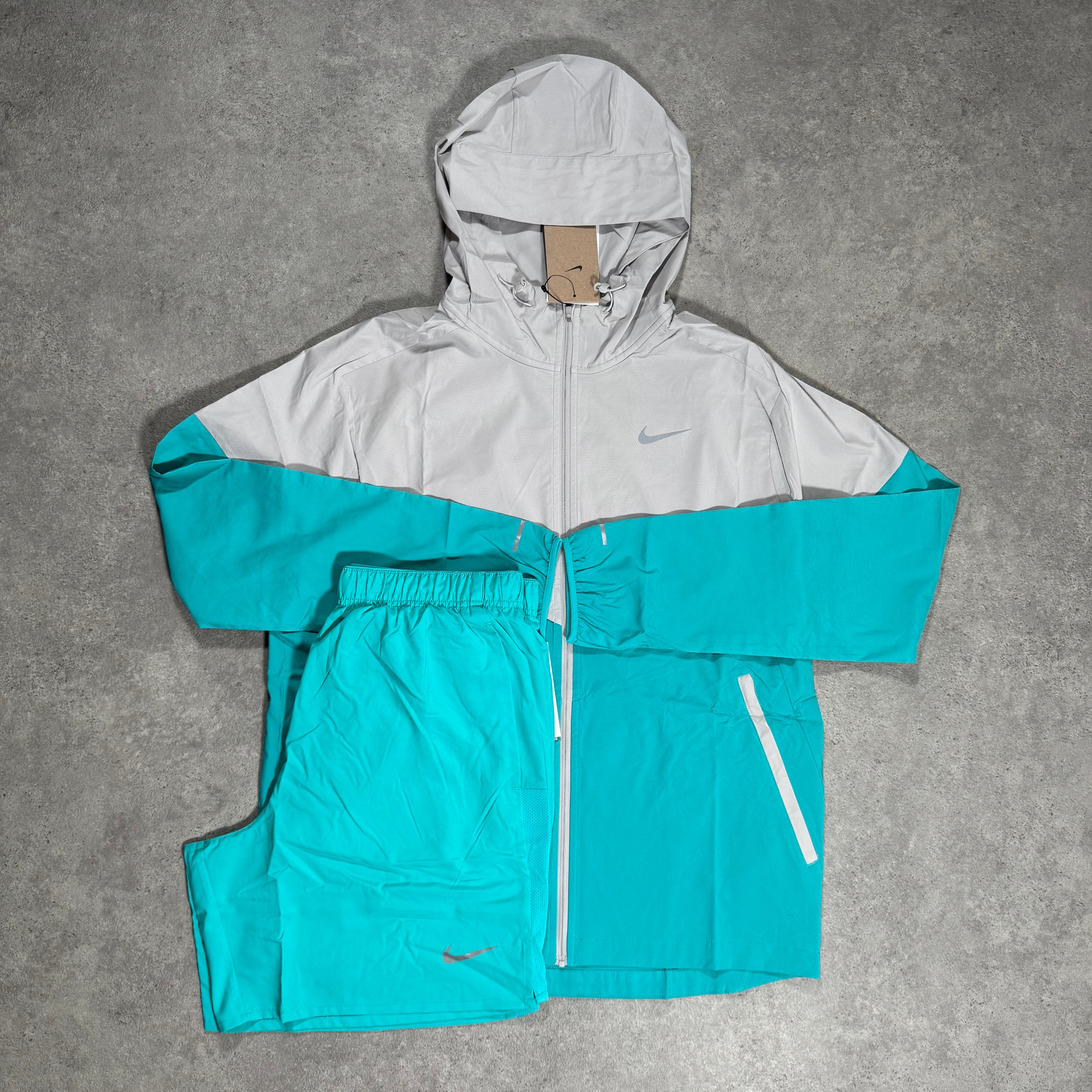 RUN REPEL UV JACKET SHORT SET (DUSTY CACTUS)-OSI