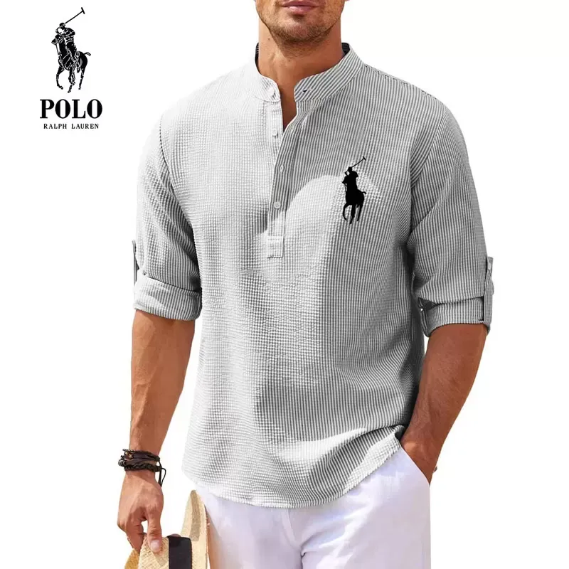 Men's Casual Collar Fashion Striped Shirts-OSI