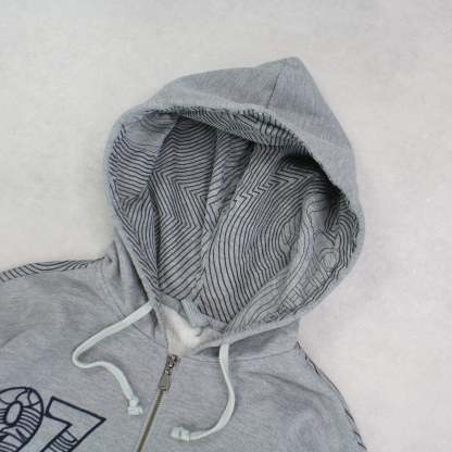 SUPER RARE 2000s  97 Zip Up Hoodie Grey-OSI