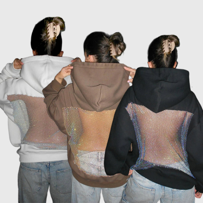 Backstage Crystal-Mesh Hoodie-OSI