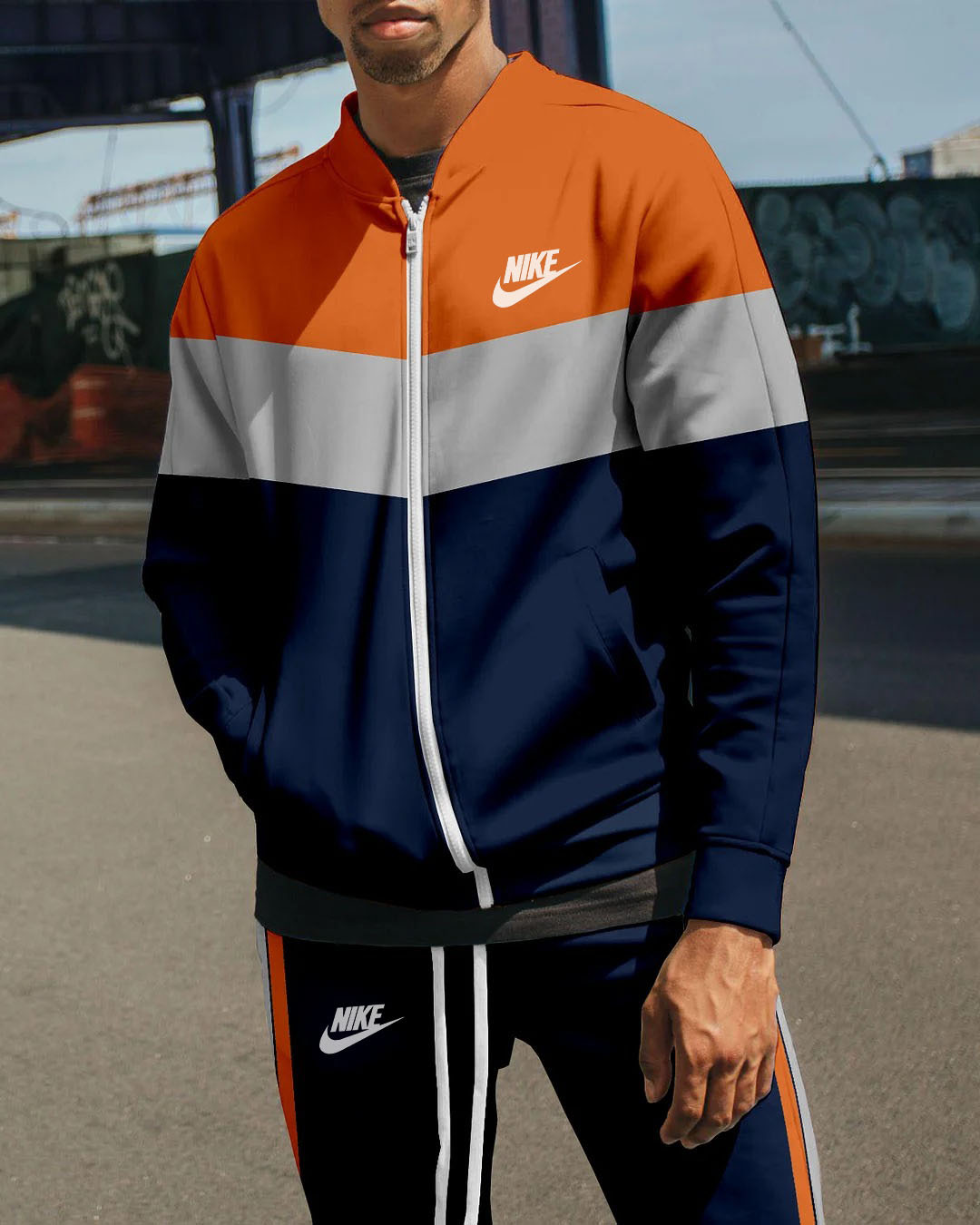 Men's Color Contrast Tracksuit-OSI