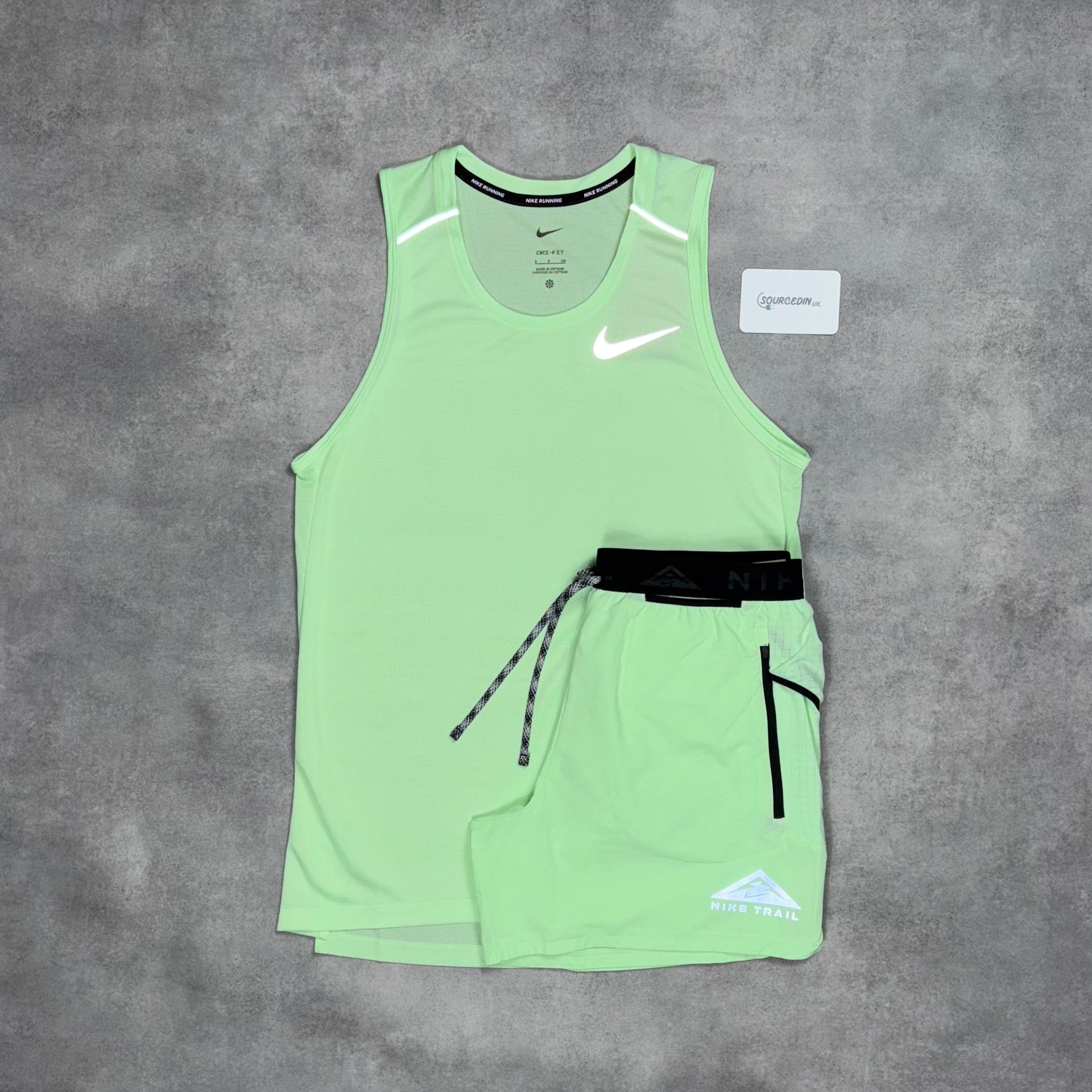 Miler Vest Vapour Green & Vapour Green Challenger/Flex 5” Short Set-OSI