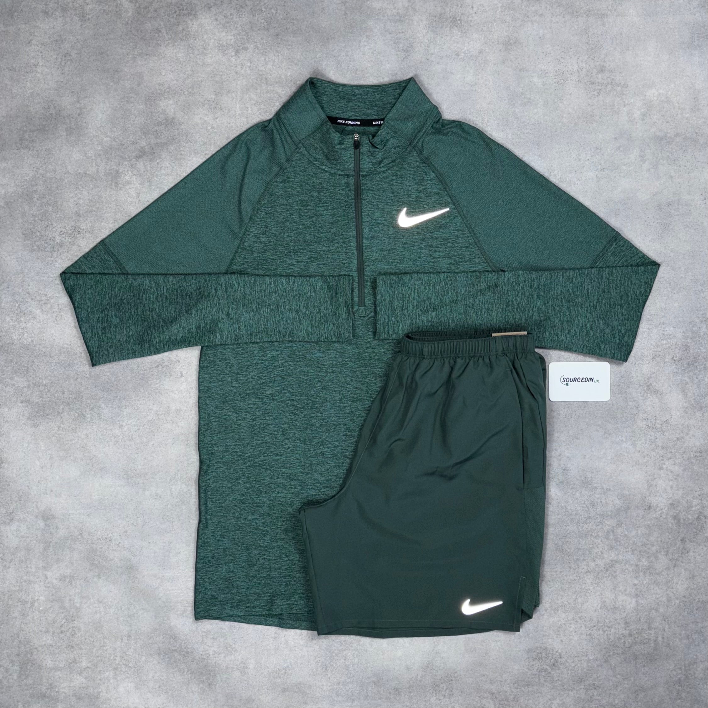 Element 2.0 1/4 Zip Vintage Green & Vintage Green 7” Challenger Short Set-OSI