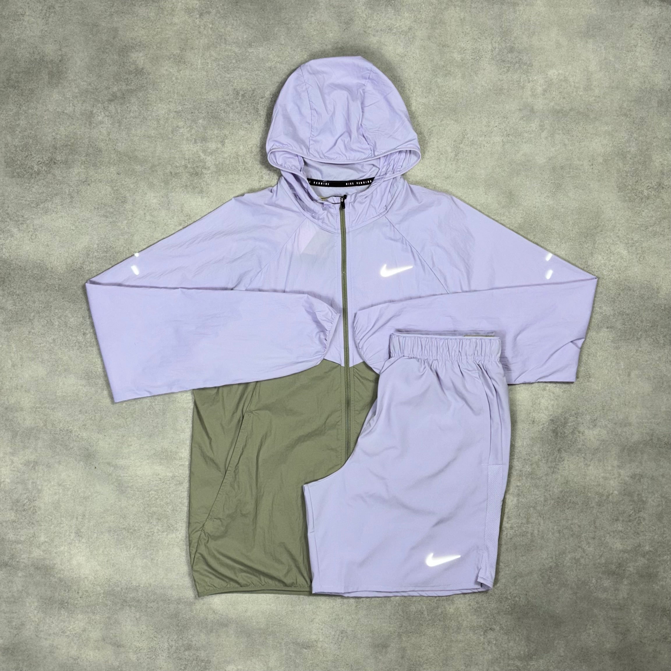 Stride Windrunner Jacket & 7” Challenger Short Set Purple-OSI
