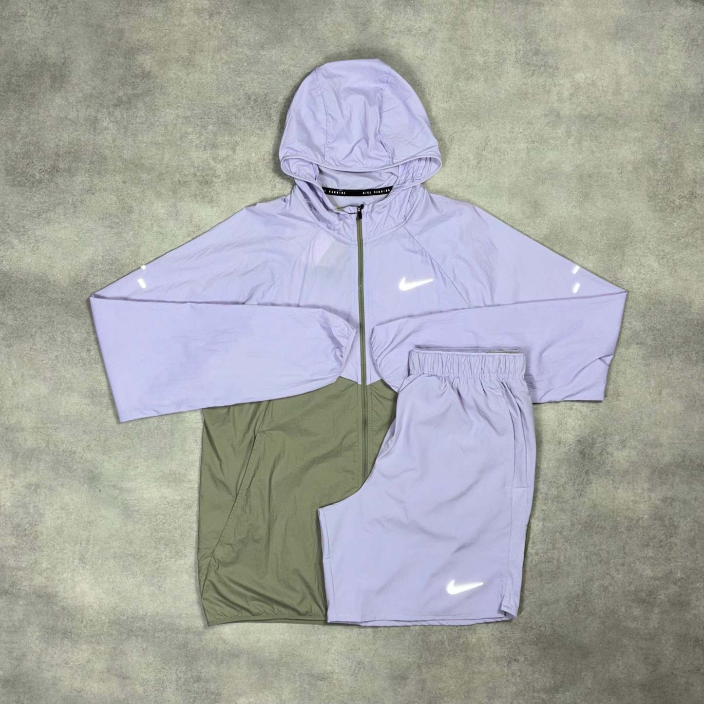 Stride Windrunner Jacket & 7” Challenger Short Set Purple-OSI