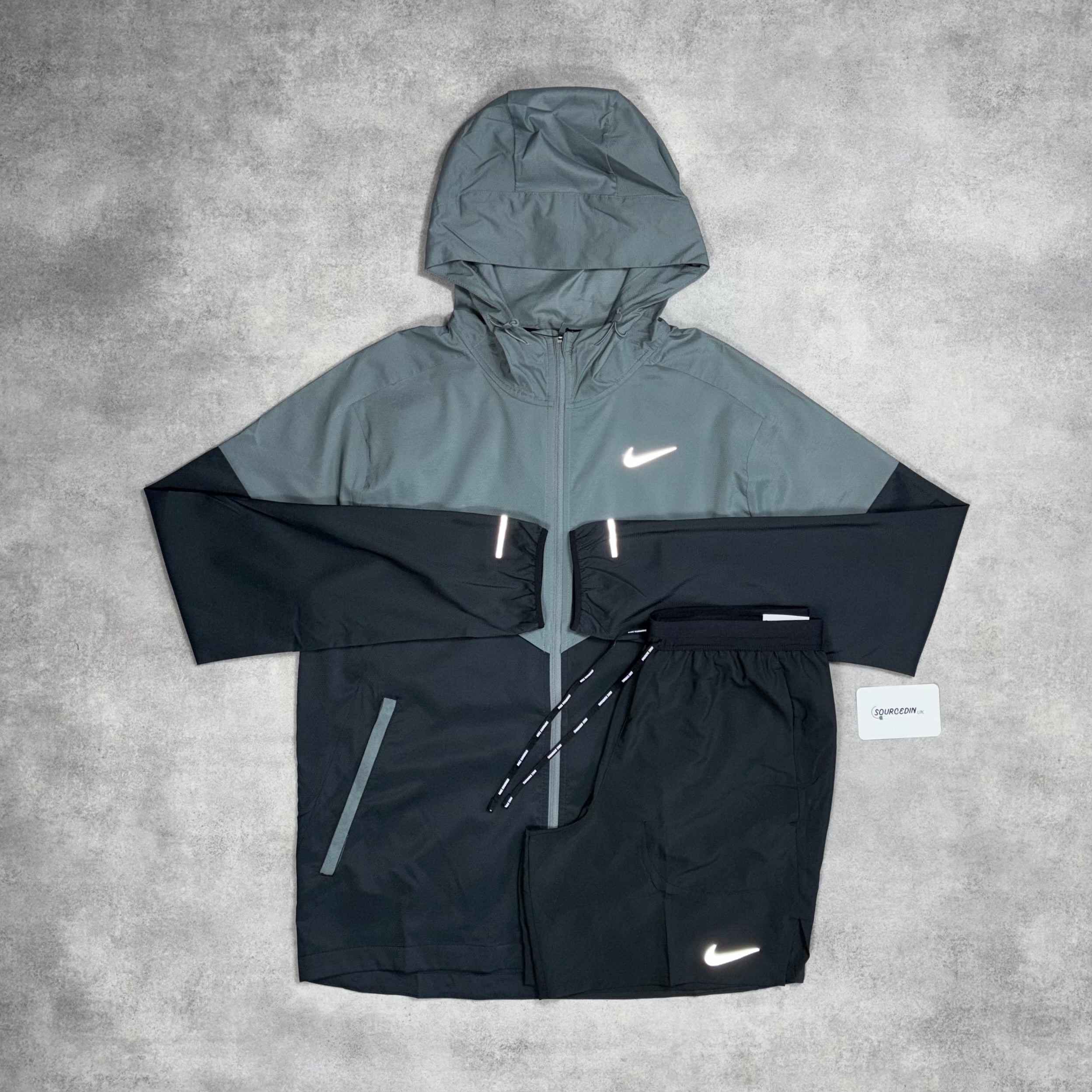 Uv Windrunner Jacket Coal & Black/Grey 7” Flex Stride Short Set-OSI