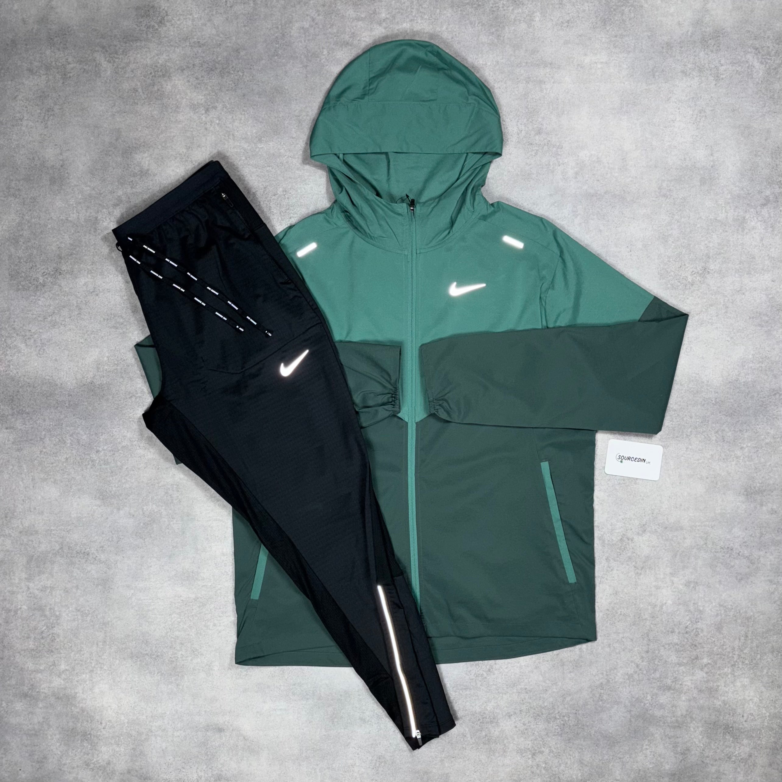 UV Windrunner Vintage Green Jacket & Black Phenom Bottoms Set-OSI