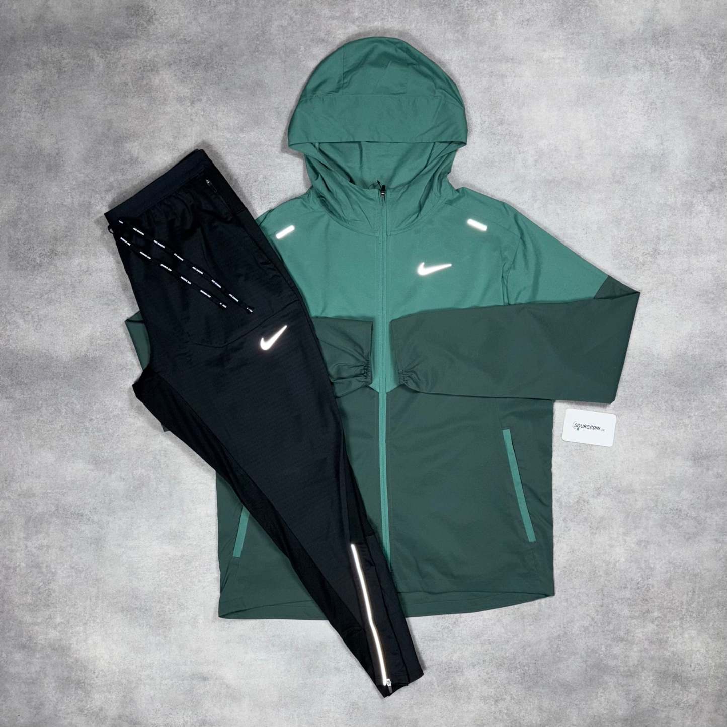 UV Windrunner Vintage Green Jacket & Black Phenom Bottoms Set-OSI
