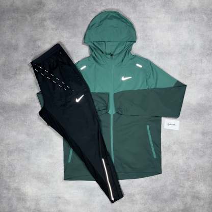UV Windrunner Vintage Green Jacket & Black Phenom Bottoms Set-OSI