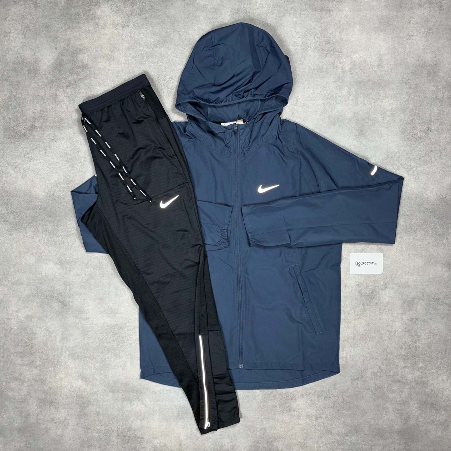 Repel Miler Windrunner Jacket Navy & Black Phenom Bottoms Set-OSI