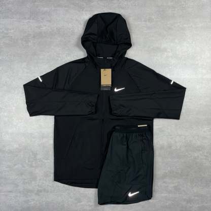 Miler Black Repel Windbreaker & 7” Black  Flex Strides-OSI