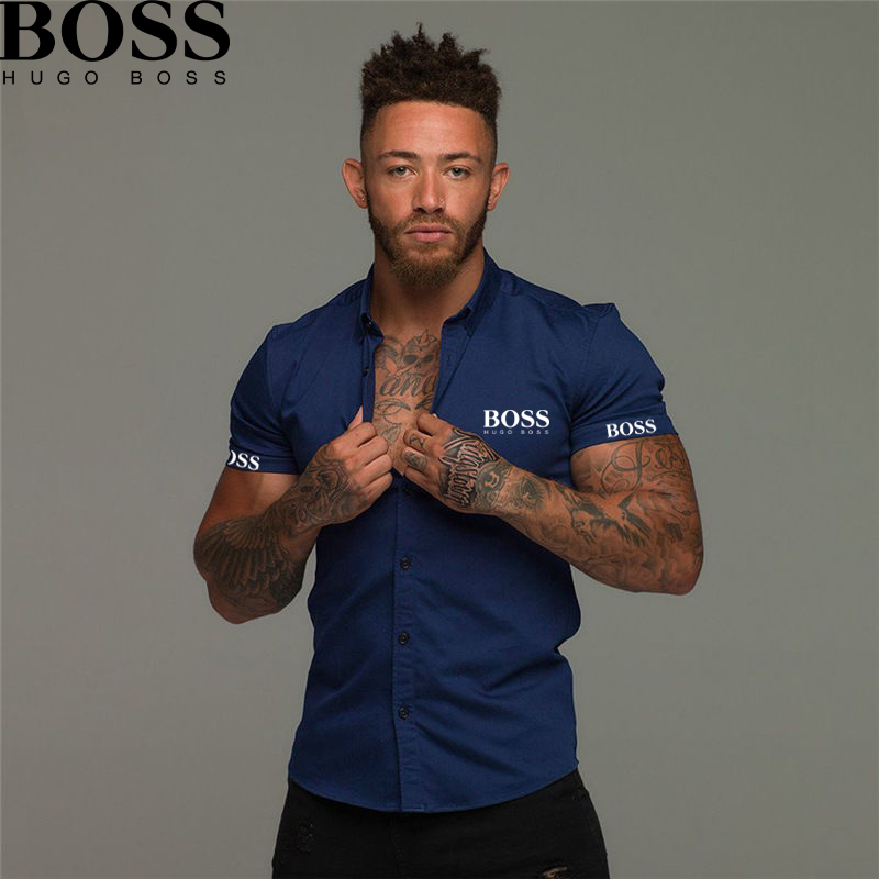 Men's Solid Color Fashion Lapel Shirt-OSI