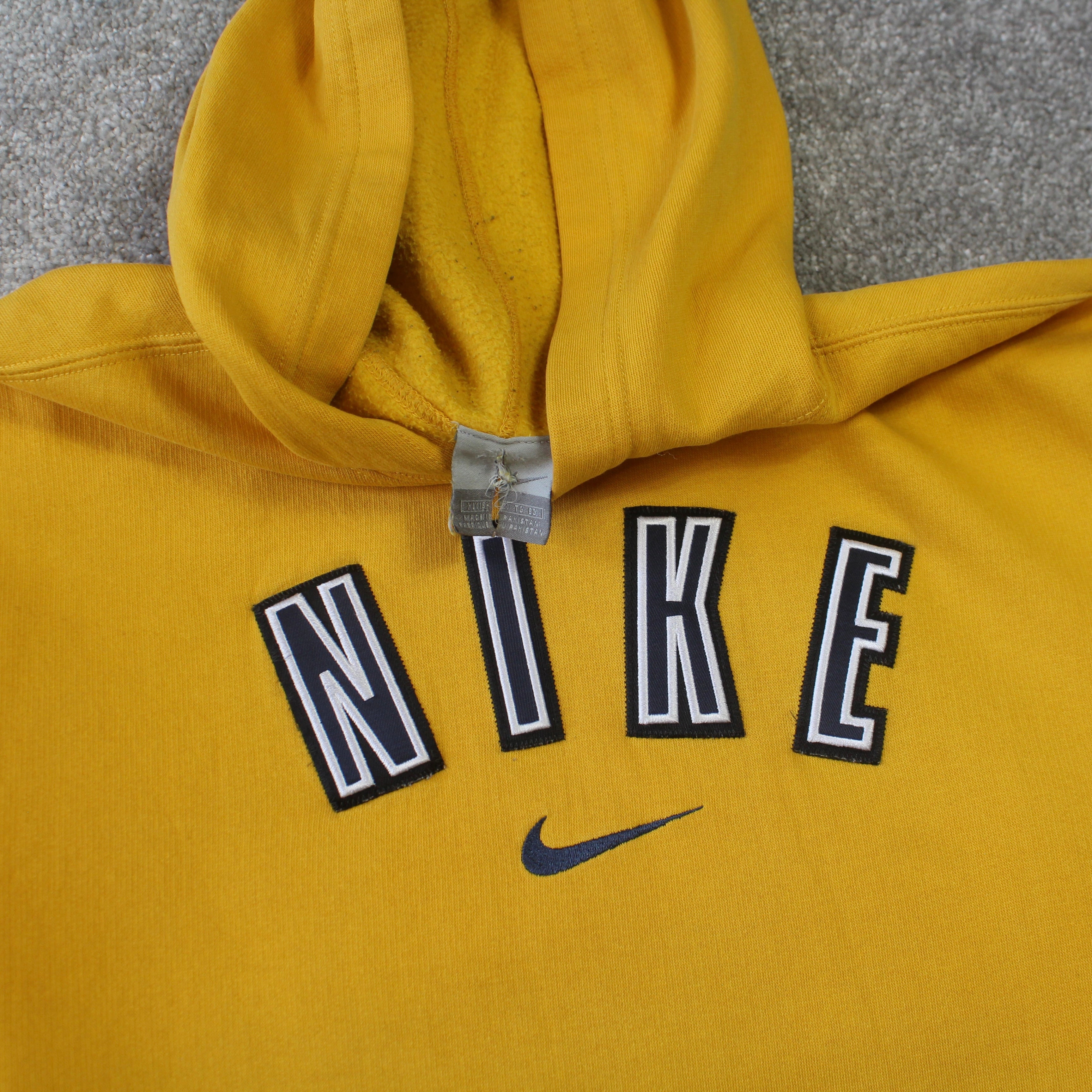 RARE 2000s   Spell Out Hoodie Yellow-OSI