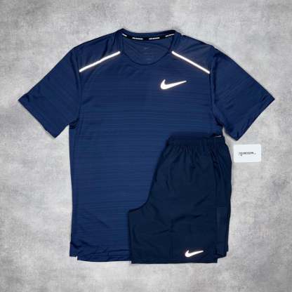 Miler T-Shirt Midnight Navy  & Obsidian  7” Challenger Short Set-OSI