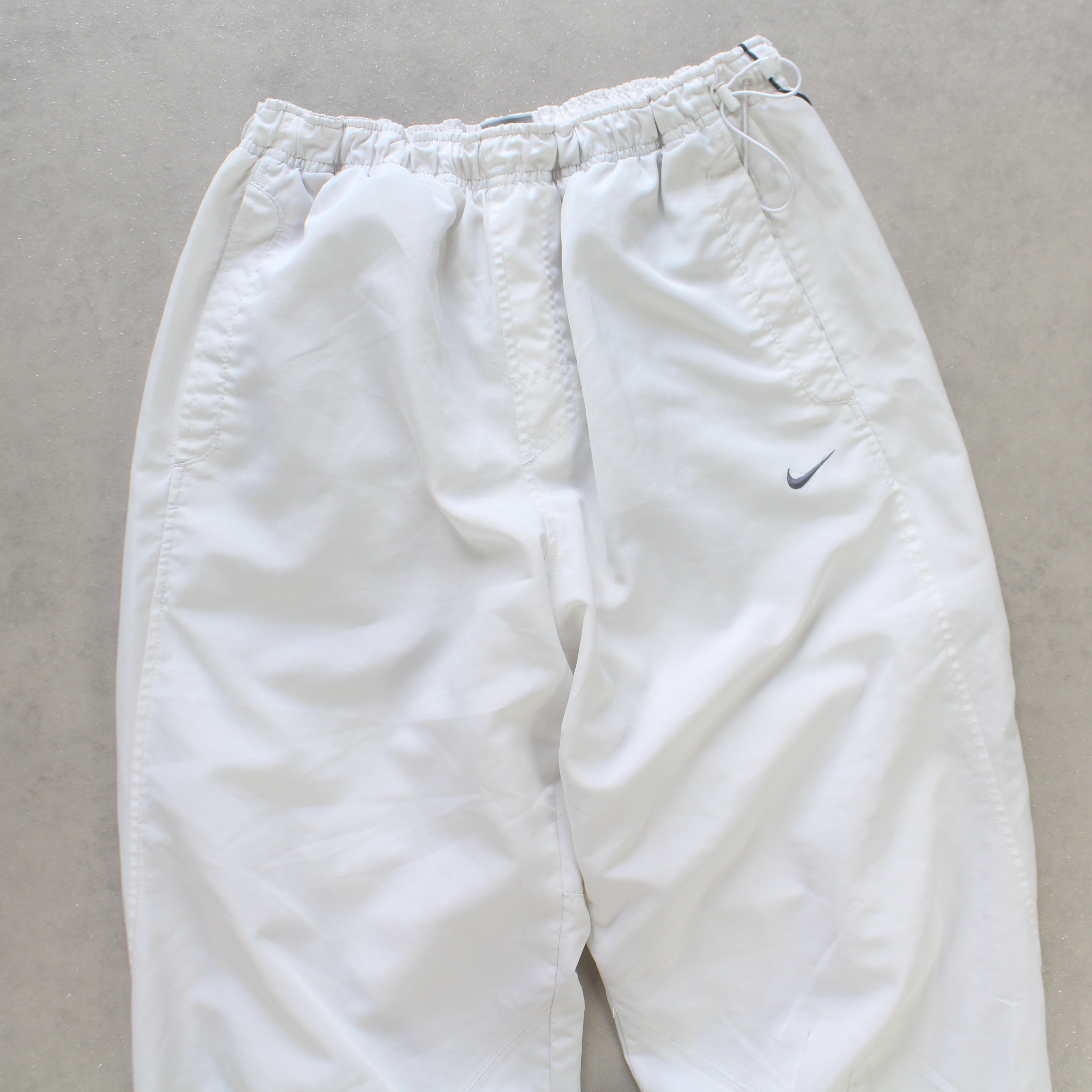 SUPER RARE 2000s Baggy Shox Trackpants White-OSI