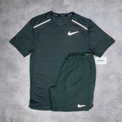 Miler T-Shirt Vintage Green & Vintage Green 7” Challenger Short Set-OSI