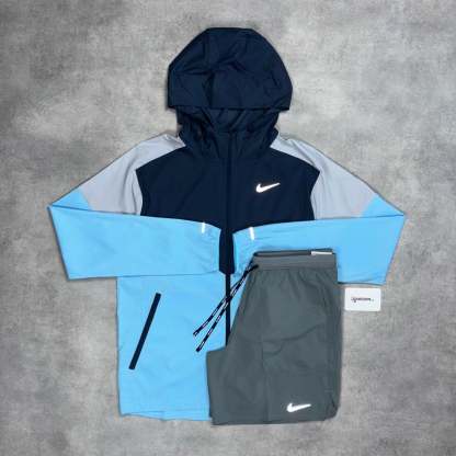 Uv Windrunner Jacket Pacific Blue & Grey 7” Flex Stride Short Set-OSI