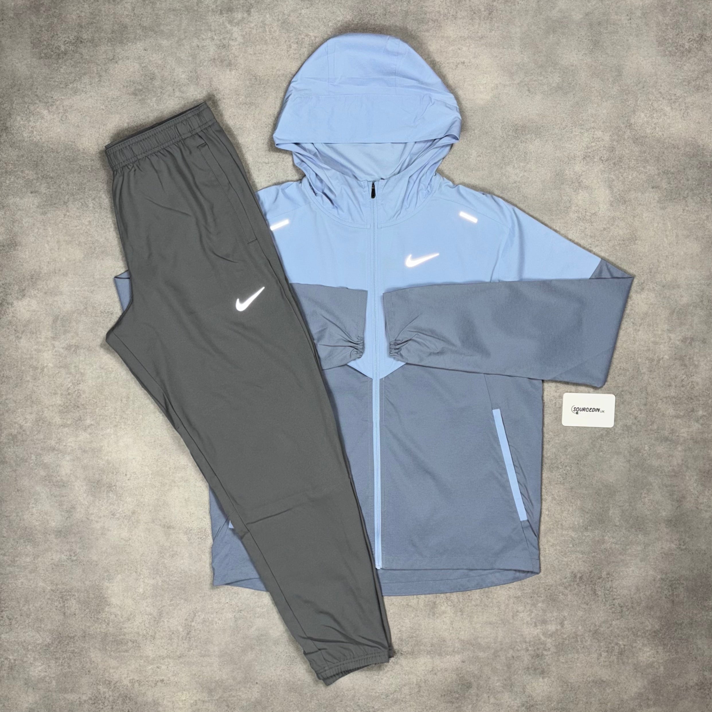 Uv Windrunner Jacket Cobalt Bliss & Black/Grey Woven Challenger Pants Set-OSI