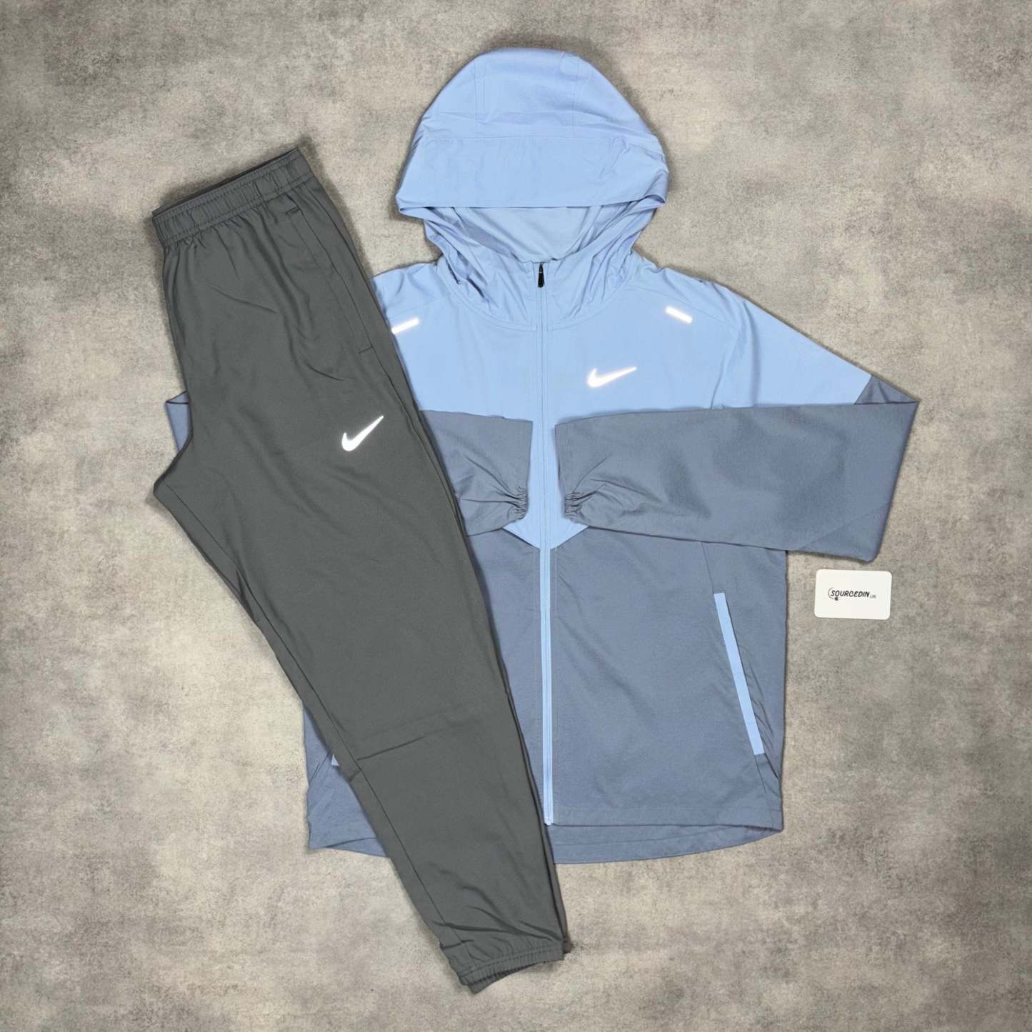 Uv Windrunner Jacket Cobalt Bliss & Black/Grey Woven Challenger Pants Set-OSI