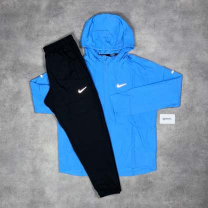 Repel Miler Jacket University Blue & Grey/Black Woven Challenger Bottom Set-OSI