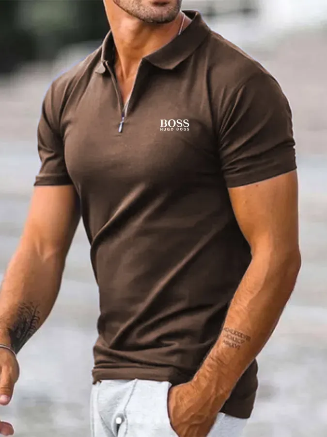 Men's Fashion Casual Short Sleeve POLO Shirt-OSI
