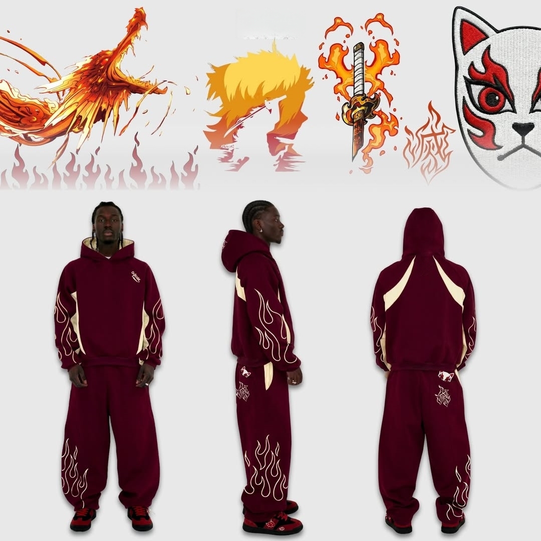 FLAME HASHIRA SWEAT SET-OSI