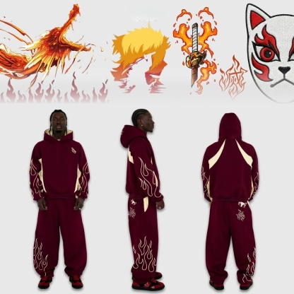 FLAME HASHIRA SWEAT SET-OSI