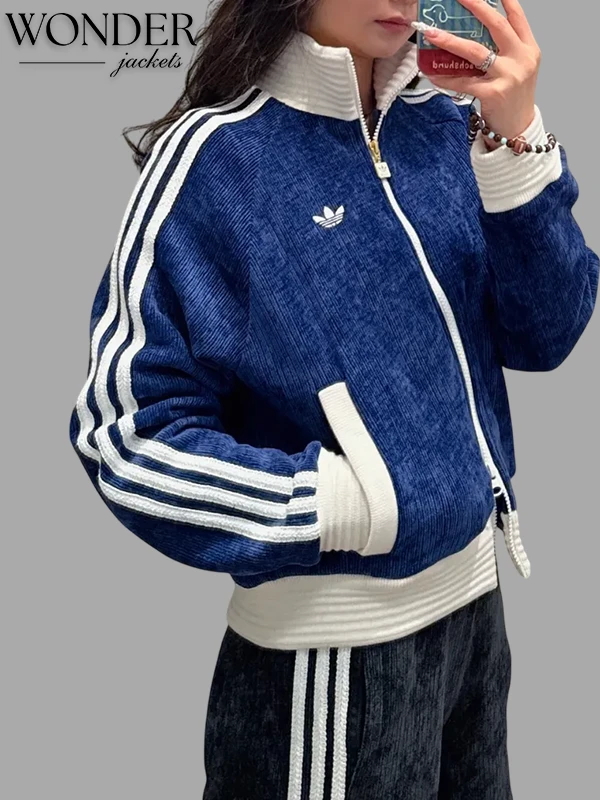 Chinese New Year Retro Remix Corduroy Track Jacket-OSI