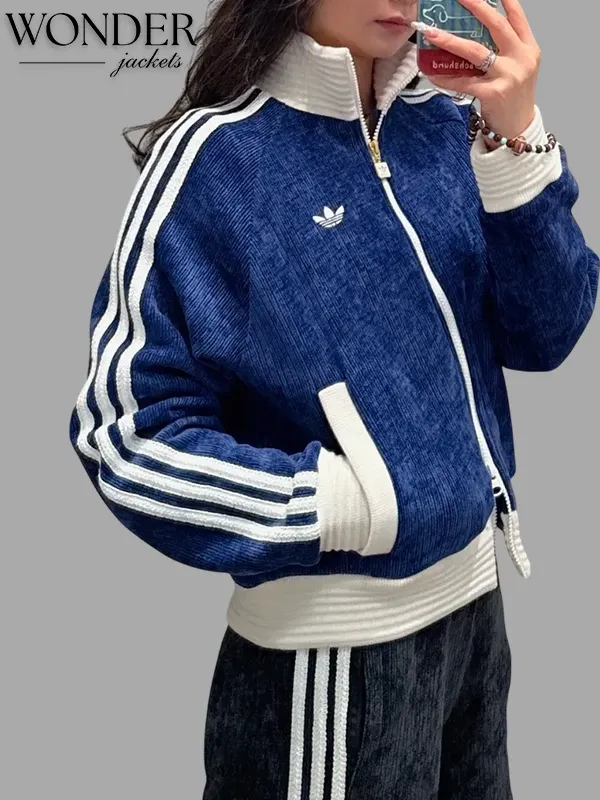 Chinese New Year Retro Remix Corduroy Track Jacket-OSI