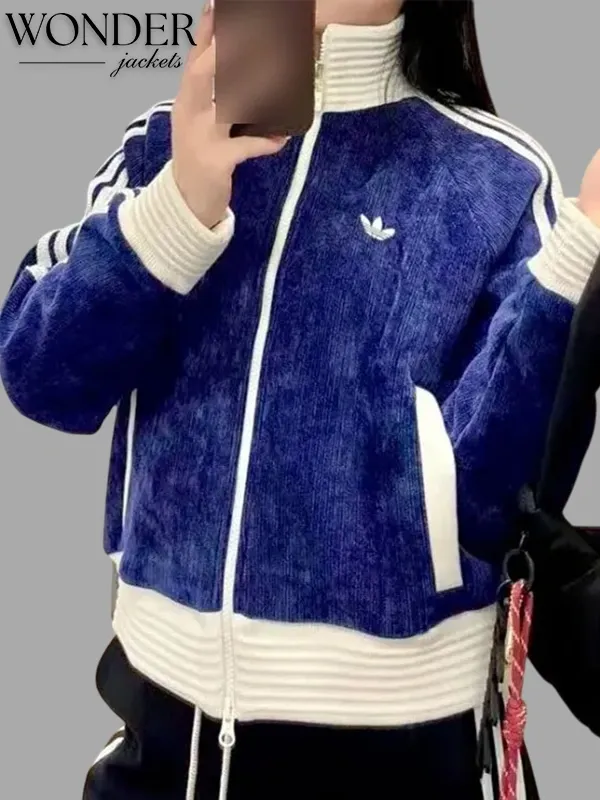 Chinese New Year Retro Remix Corduroy Track Jacket-OSI