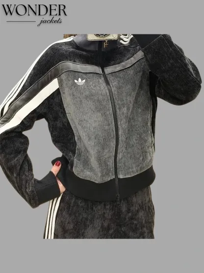 Chinese New Year Retro Remix Corduroy Track Jacket-OSI