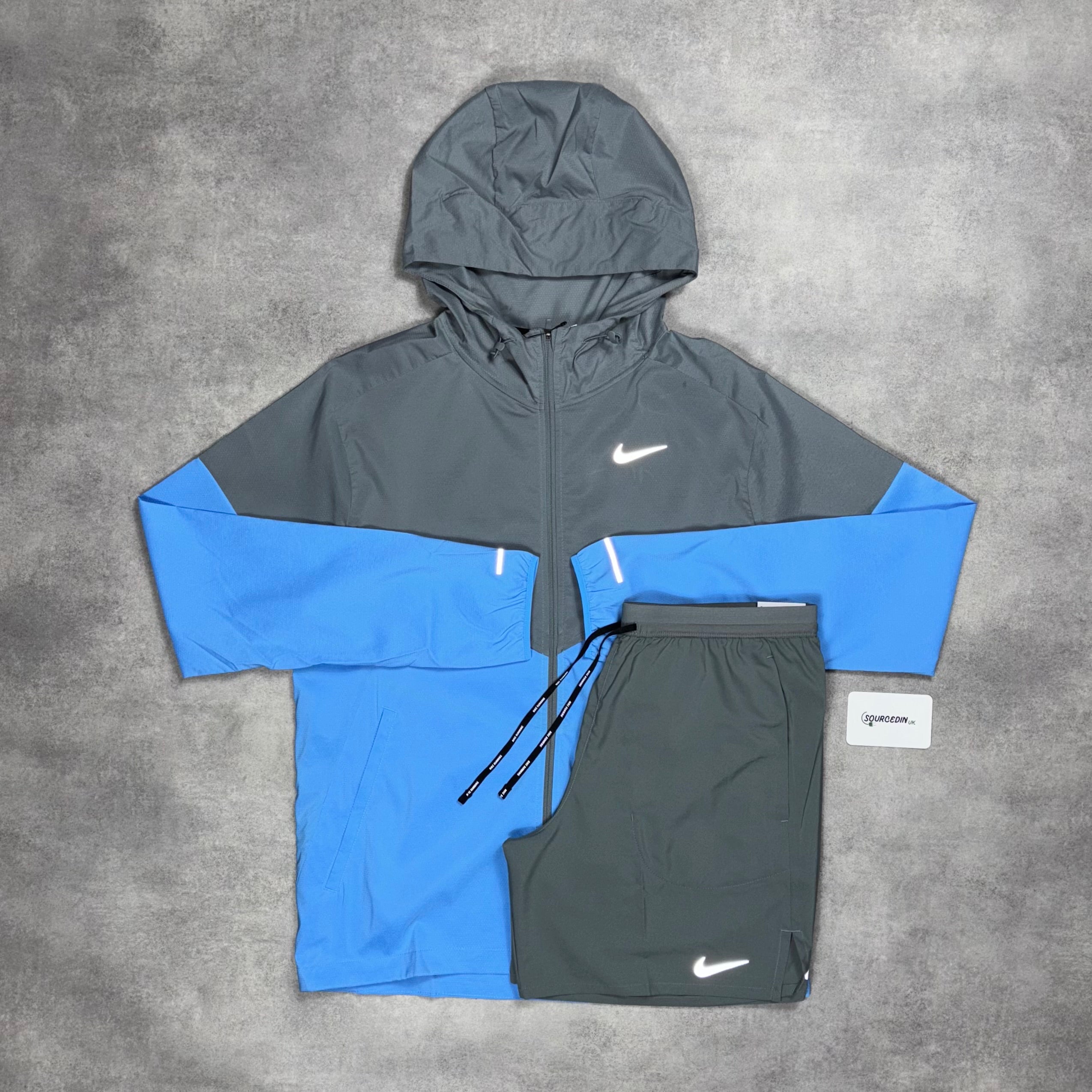 Uv Windrunner Jacket University Blue & Grey 7” Flex Stride Short Set-OSI