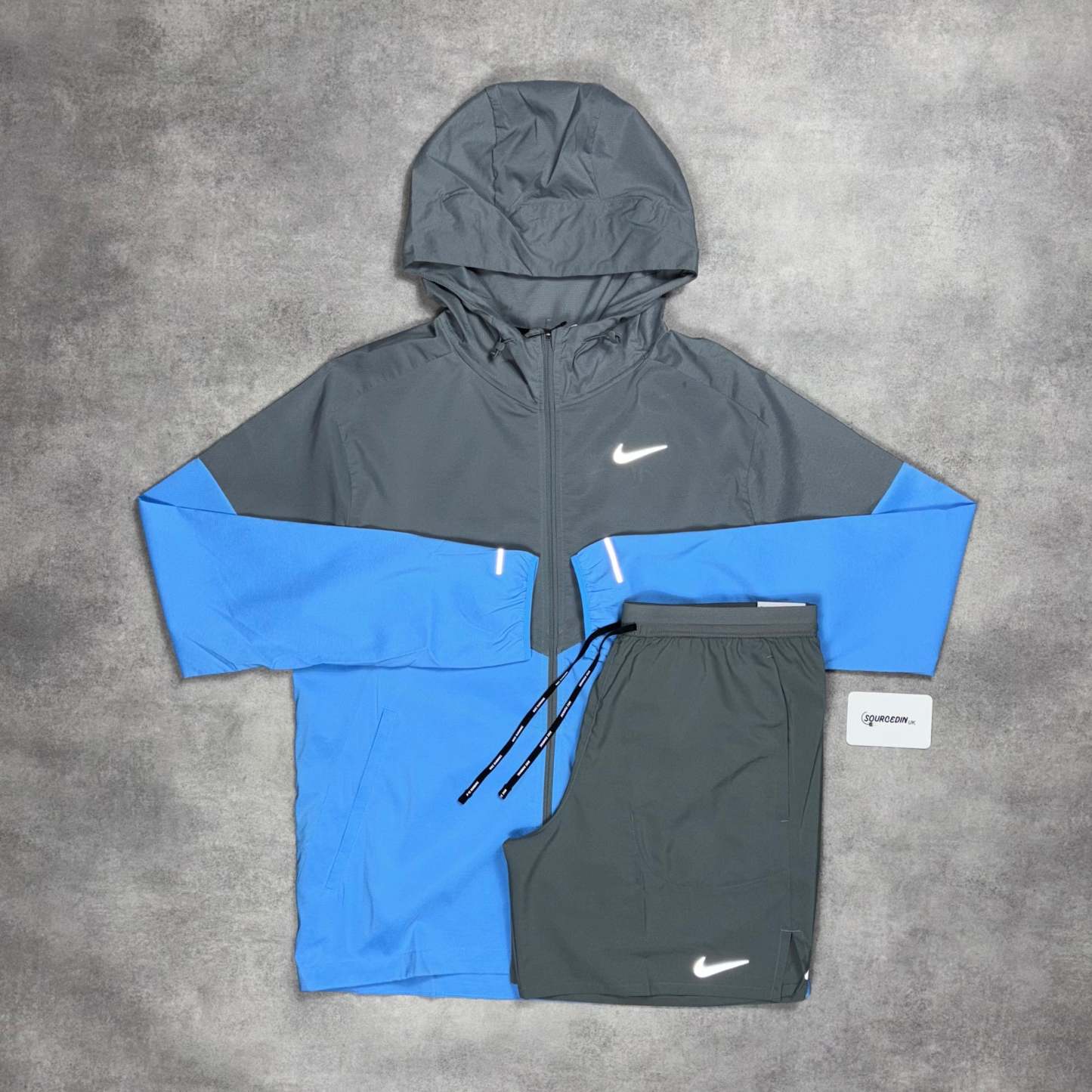 Uv Windrunner Jacket University Blue & Grey 7” Flex Stride Short Set-OSI