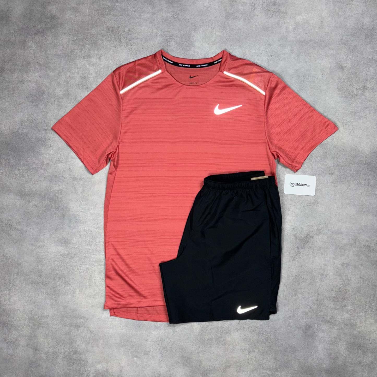 Miler T-Shirt Adobe Red & Grey/Black 7" Challenger/Flex Short Set-OSI