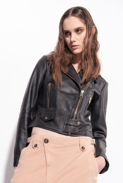 Biker Jacket in Nappa Leather-OSI