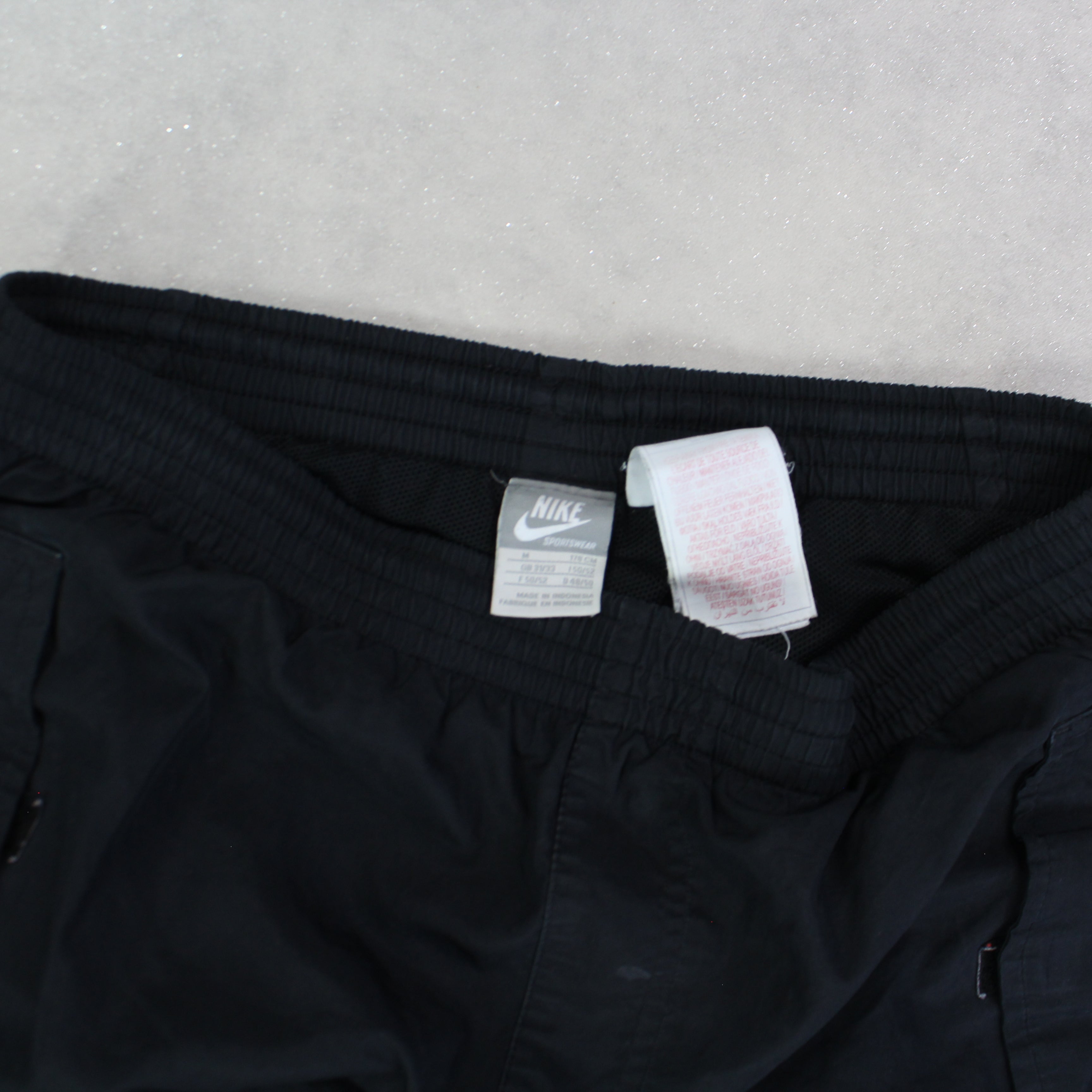 RARE 00s Air Baggy Trackpants Black-OSI